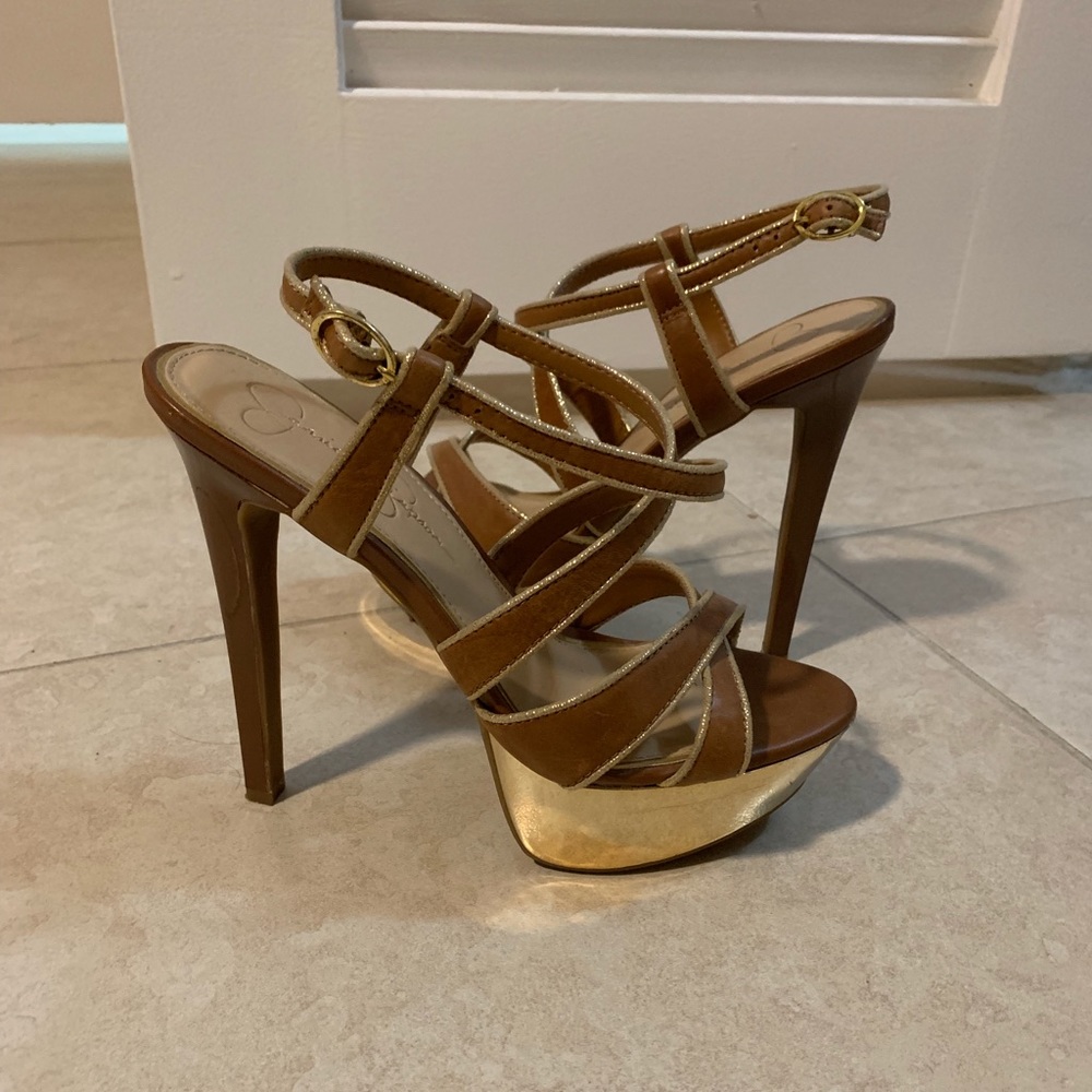 Jessica Simpson strappy heels